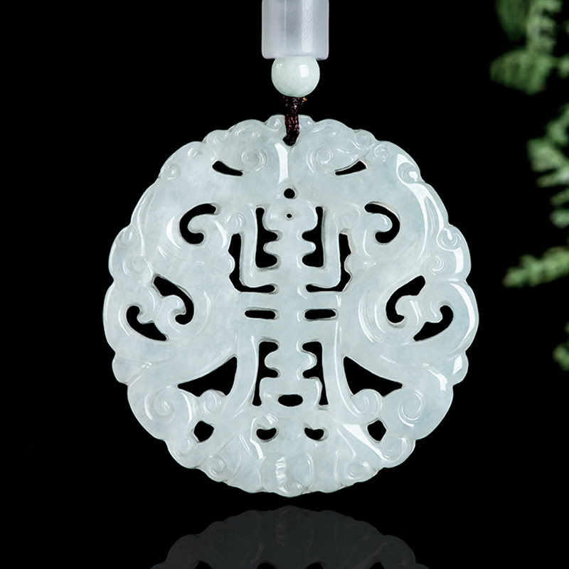 Necklaces - หยกพม่า จี้มังกร สร้อยคอ ของขวัญวินเทจสำหรับผู้หญิง เครื่องประดับแฟชั่น หยกพม่า