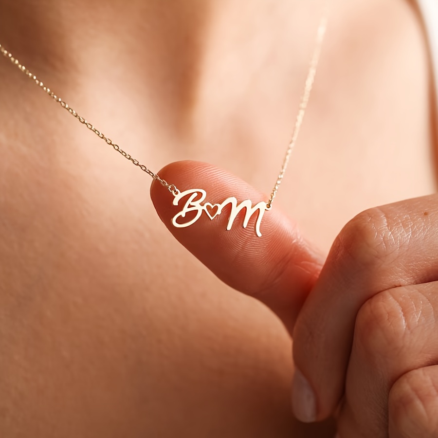 Custom Name Necklace Stainless Steel - CUSTOM ชื่อสร้อยคอผู้หญิงกันน้ําสแตนเลสส่วนบุคคลสร้อยคอที่กําหนดเองป้าย Charm เครื่องประดับ COLLAR Femme