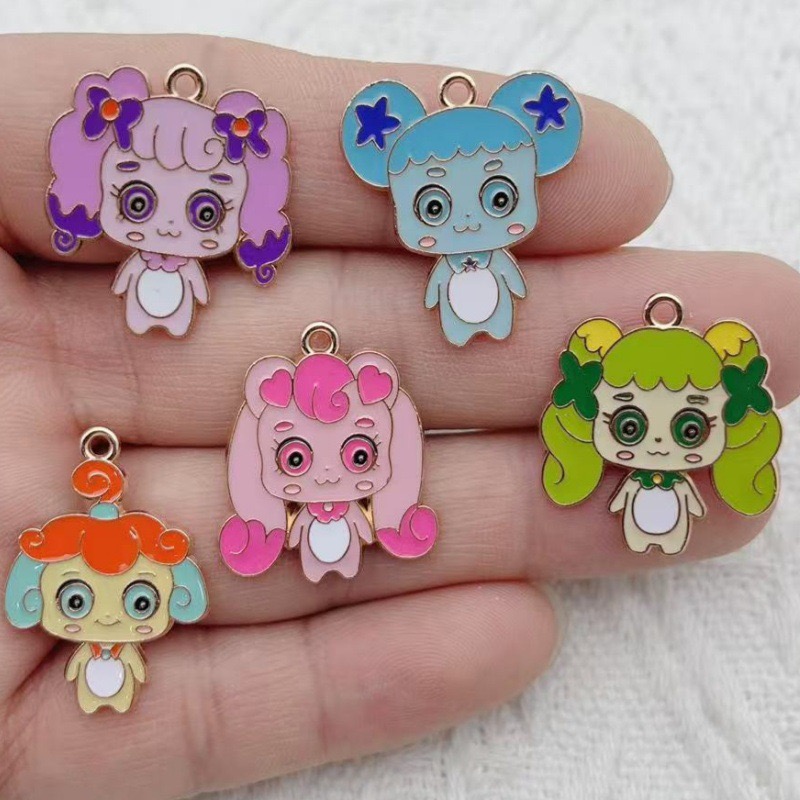 Earrings - จี้โลหะผสมลายการ์ตูนน่ารัก 10 ชิ้น สำหรับทำเครื่องประดับ ต่างหู สร้อยข้อมือ