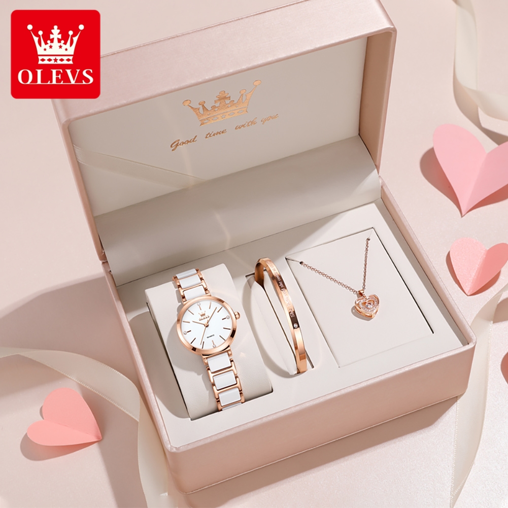 Watch Accessories - นาฬิกาข้อมือผู้หญิง OLEVS รุ่น 5877 หรูหรา สง่างาม