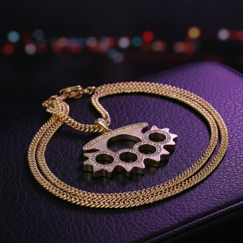Layered Pendant Necklace Aesthetic - สร้อยคอจี้สแตนเลสสไตล์พังก์ Y2K สำหรับผู้หญิง สไตล์เรโทรยุค 90s แบบหลายชั้น