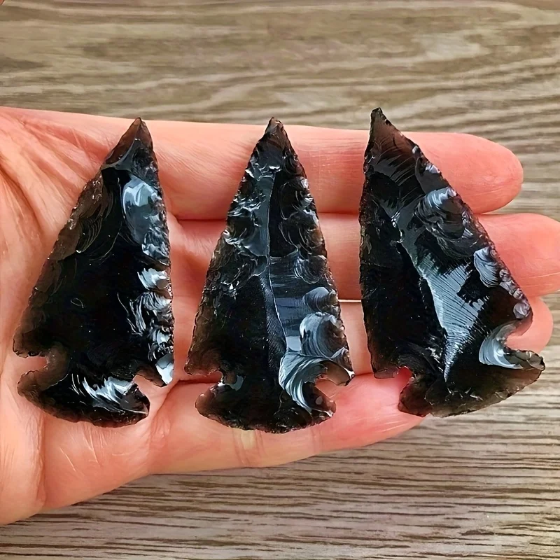Crystal Pendant Necklace Natural Stone - จี้ลูกศรออบซิเดียน 1 ชิ้น - จี้หินธรรมชาติแกะสลักด้วยมือ เหมาะสำหรับสร้อยคอ