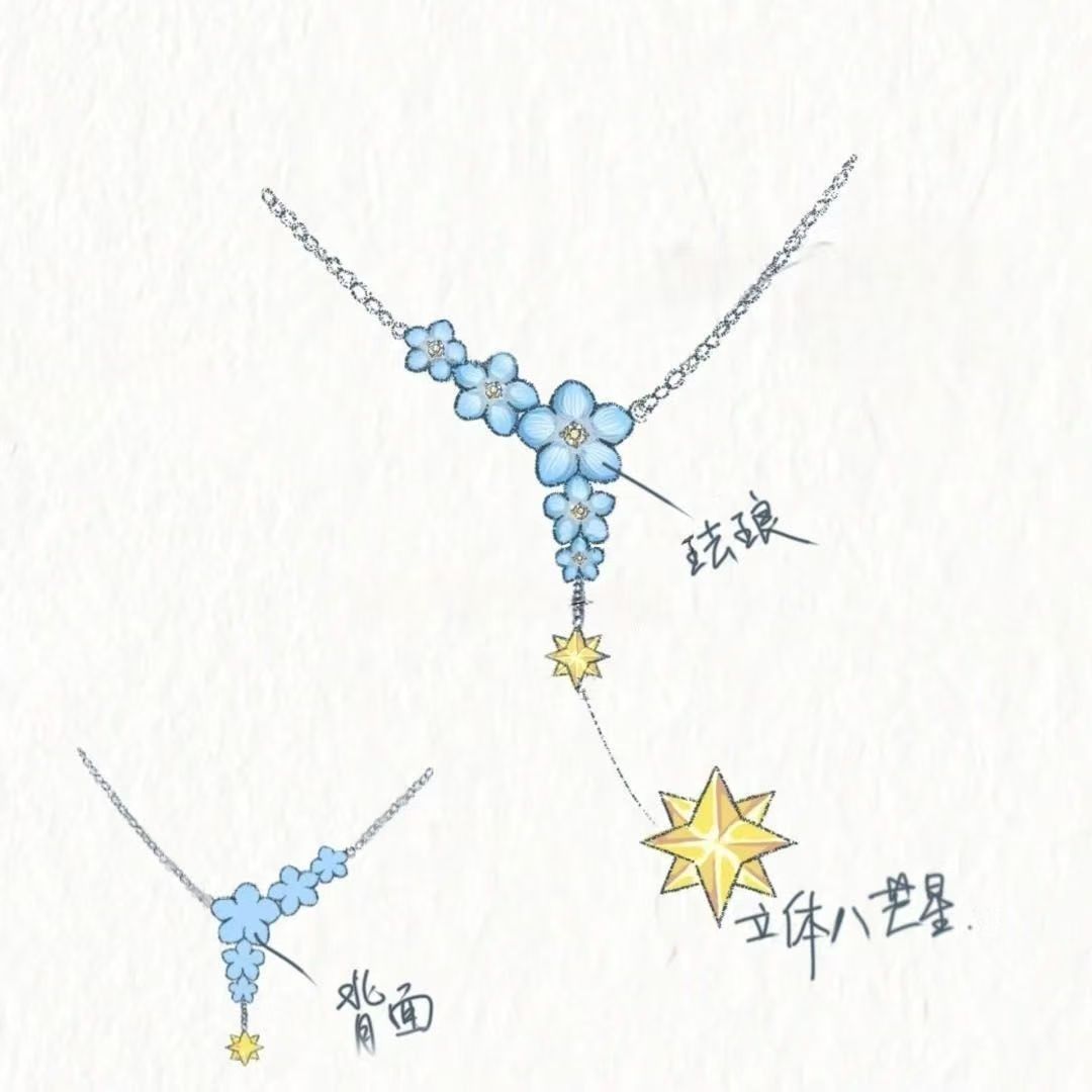 Anime Pendant Necklace - สร้อยคอจี้ Love and Deepspace Xavier เครื่องประดับคอสเพลย์อนิเมะ