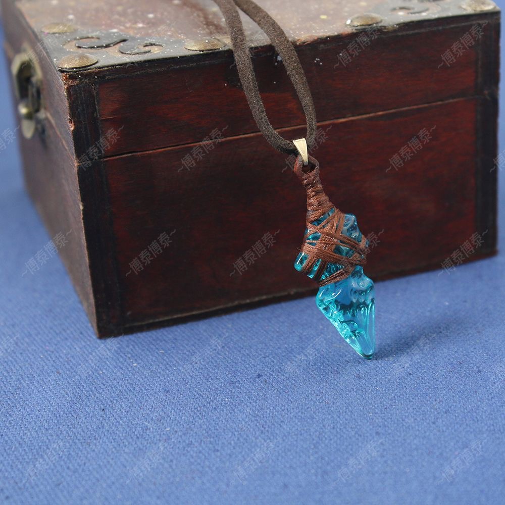 Anime Pendant Necklace - อุปกรณ์คอสเพลย์เกม FF14, สร้อยคอคริสตัลสีน้ำเงิน, จี้, ของสะสม, ของขวัญ