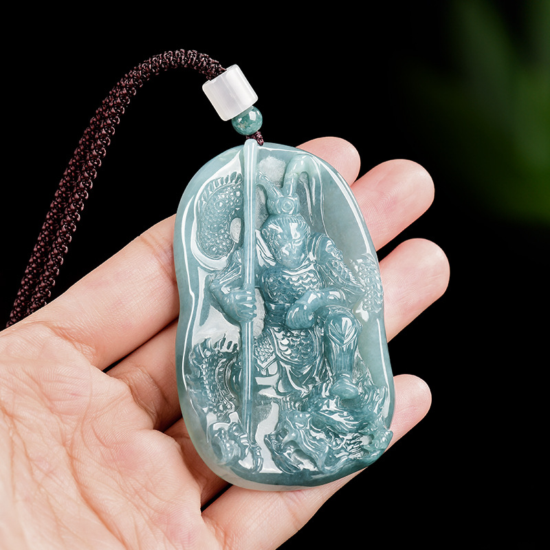 Necklaces - หยกพม่า จี้รูปพระพิฆเนศ สร้อยคอ ของขวัญสุดหรูสำหรับผู้หญิง เครื่องประดับแฟชั่น หยกพม่าแกะสลัก