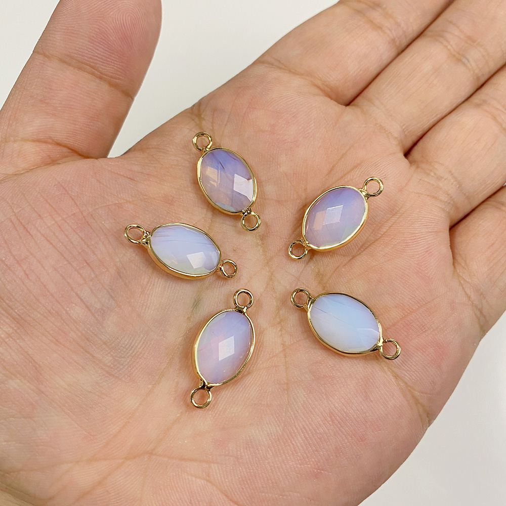 3ชิ้นจี้หินธรรมชาติเหลี่ยมเพชร - Crystal Pendant Necklace Natural Stone บทวิจารณ์และราคา