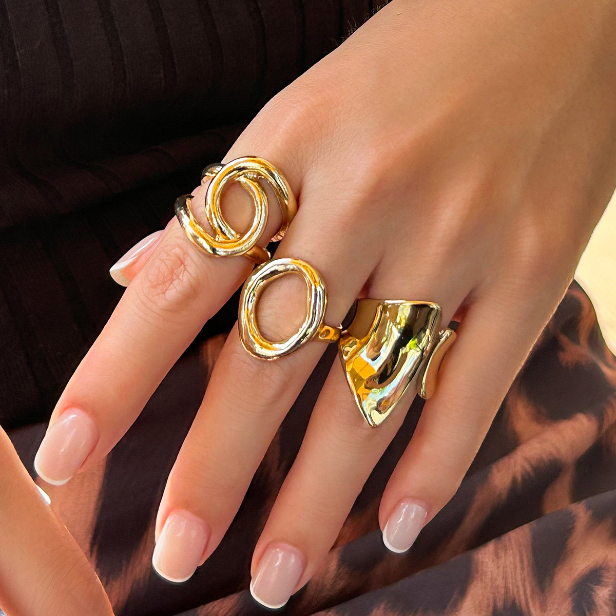 DIEZI 3 ชิ้น/เซ็ตใหม่ Punk แฟช - Vintage Punk Knuckle Rings Set บทวิจารณ์และราคา