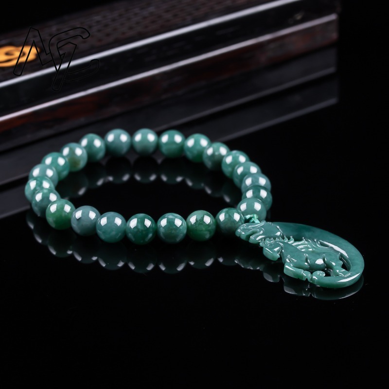 สร้อยข้อมือถักมือจากหยกธรรมชาต - Bracelets บทวิจารณ์และราคา