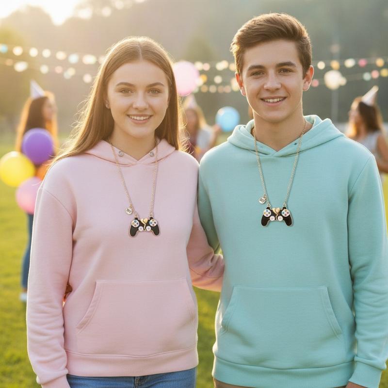 สร้อยคอจี้คู่รักลายจอยเกมแม่เห - Magnetic Couple Matching Necklaces บทวิจารณ์และราคา
