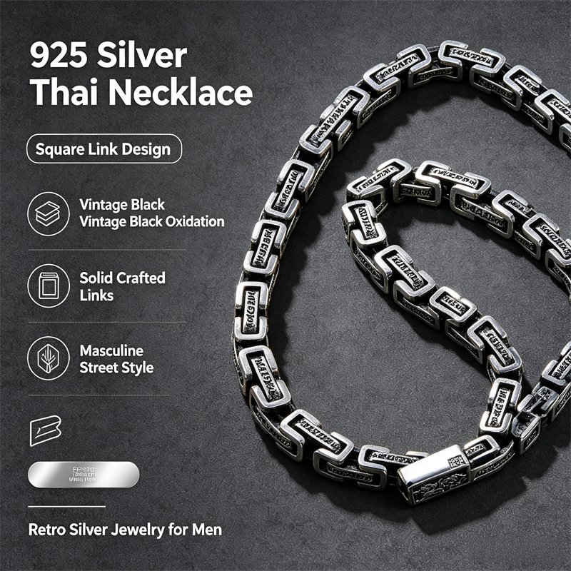 OUYADI สร้อยคอเงินแท้ 925 สไตล - 925 Sterling Silver Chain Necklace Men บทวิจารณ์และราคา
