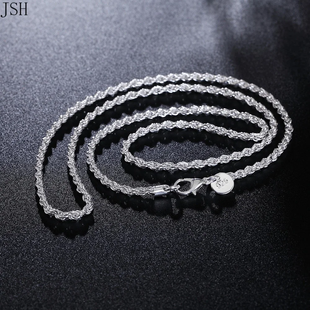 40-60 ซม.ขายส่ง 925 เงินสเตอร์ - 925 Sterling Silver Chain Necklace Men บทวิจารณ์และราคา