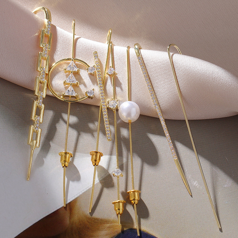 ต่างหูแบบหนีบประดับเพชรซิคอน ด - Earrings บทวิจารณ์และราคา