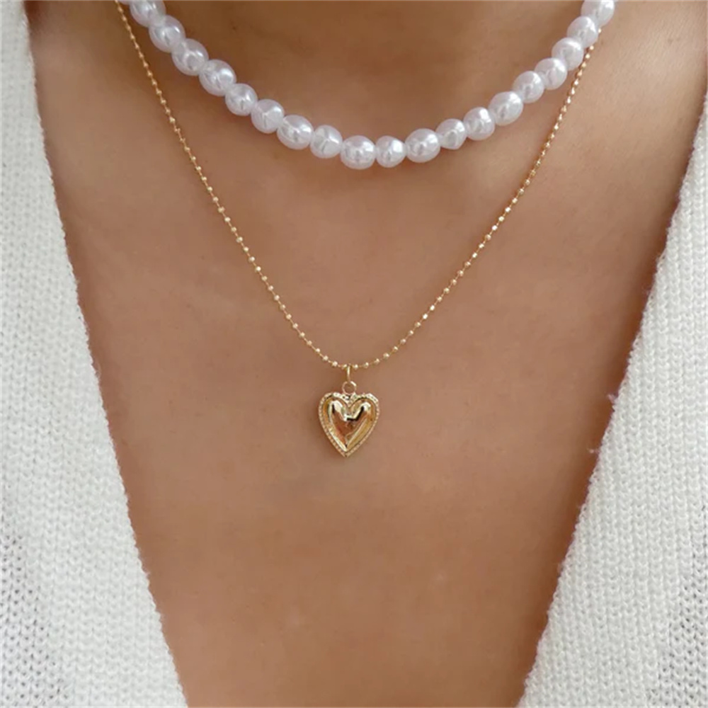 สร้อยคอคริสตัลทรงเรขาคณิตแผ่นท - Pearl Choker Necklace Vintage บทวิจารณ์และราคา