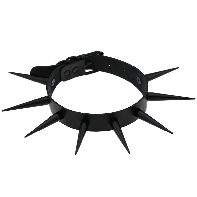 สีแดงยาว SPIKE Choker Punk COL - Goth Punk Spike Choker บทวิจารณ์และราคา