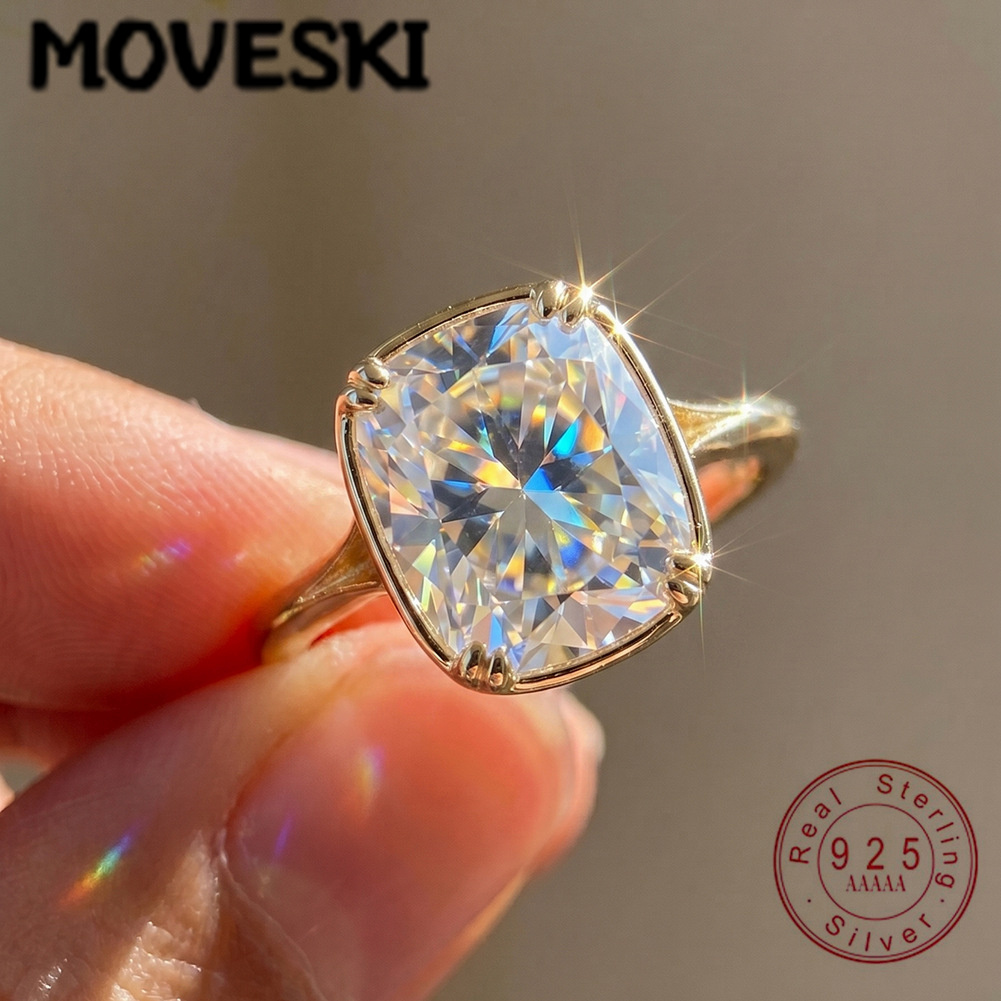 แหวนเงินแท้ S925 ประดับมอสซาไน - Moissanite Engagement Ring 1 Carat บทวิจารณ์และราคา