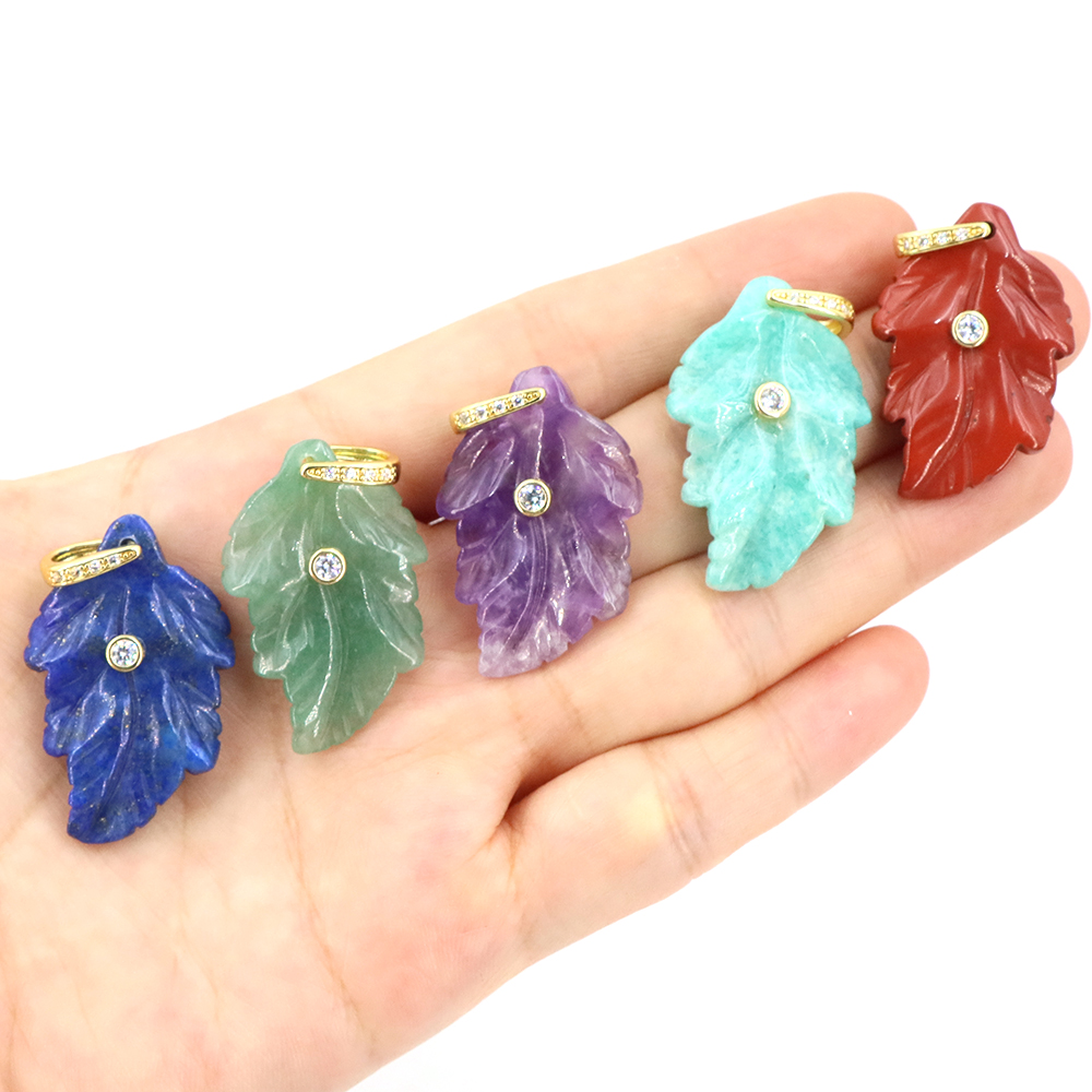 ใบคริสตัลหินธรรมชาติพร้อมจี้เพ - Crystal Pendant Necklace Natural Stone บทวิจารณ์และราคา