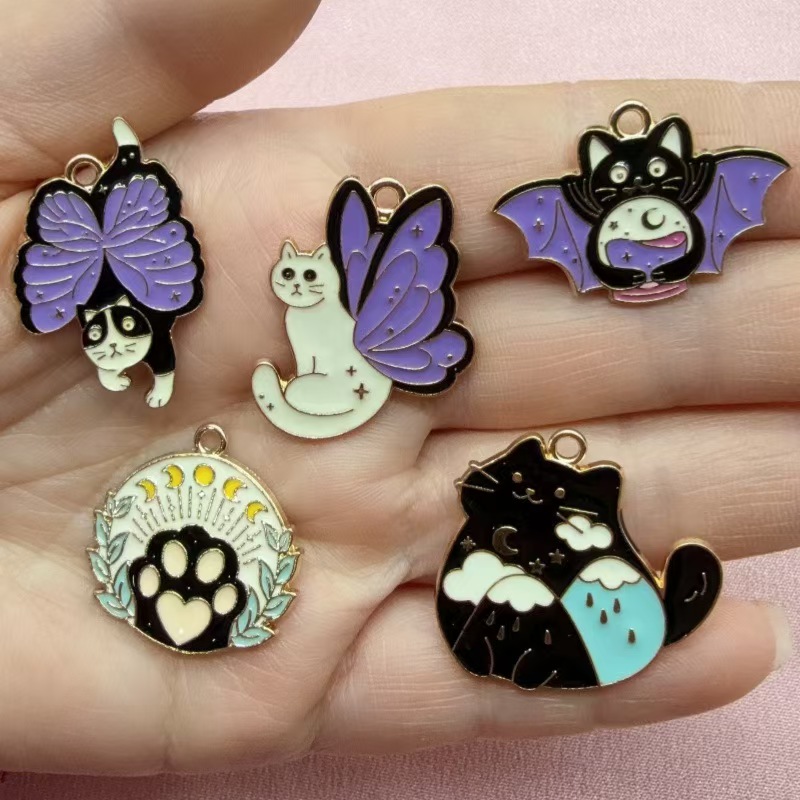 10 ชิ้น จี้รูปผีเสื้อและแมวสไต - Earrings บทวิจารณ์และราคา