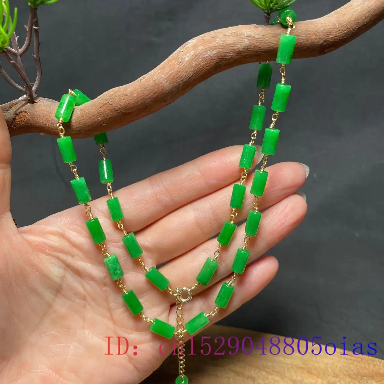 สร้อยคอหยกเขียวประดับลูกปัดสไต - Necklaces บทวิจารณ์และราคา