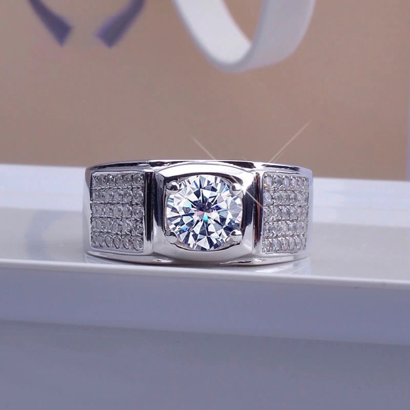 ใหม่ Four-Claw จําลอง Moissani - Moissanite Engagement Ring 1 Carat บทวิจารณ์และราคา