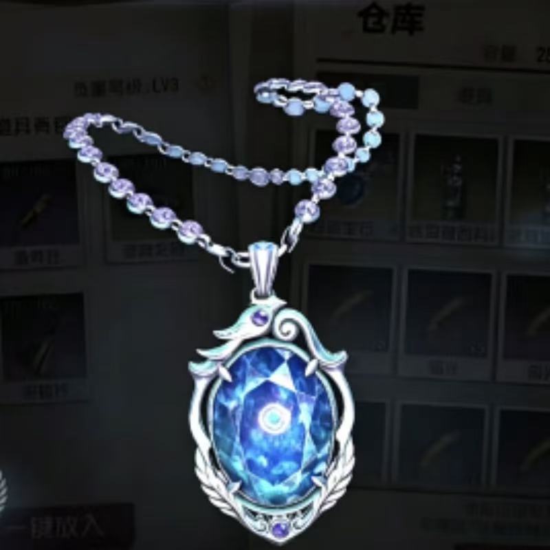 สร้อยคอไพลินอันศักดิ์สิทธิ์ Id - Anime Pendant Necklace บทวิจารณ์และราคา
