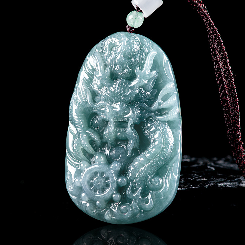 จี้หยกพม่ารูปมังกร สร้อยคอหยกพ - Necklaces บทวิจารณ์และราคา