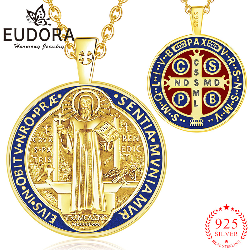 Eudora 925 เงินสเตอร์ลิง Saint - 925 Sterling Silver Chain Necklace Men บทวิจารณ์และราคา