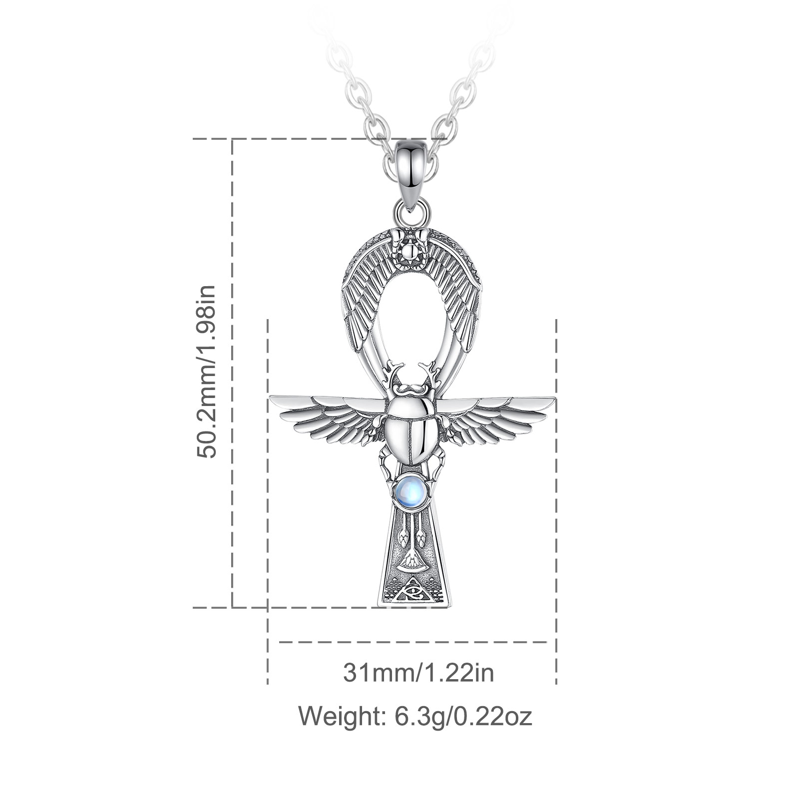 Eudora 925เงินสเตอร์ลิงอียิปต์ - 925 Sterling Silver Chain Necklace Men บทวิจารณ์และราคา