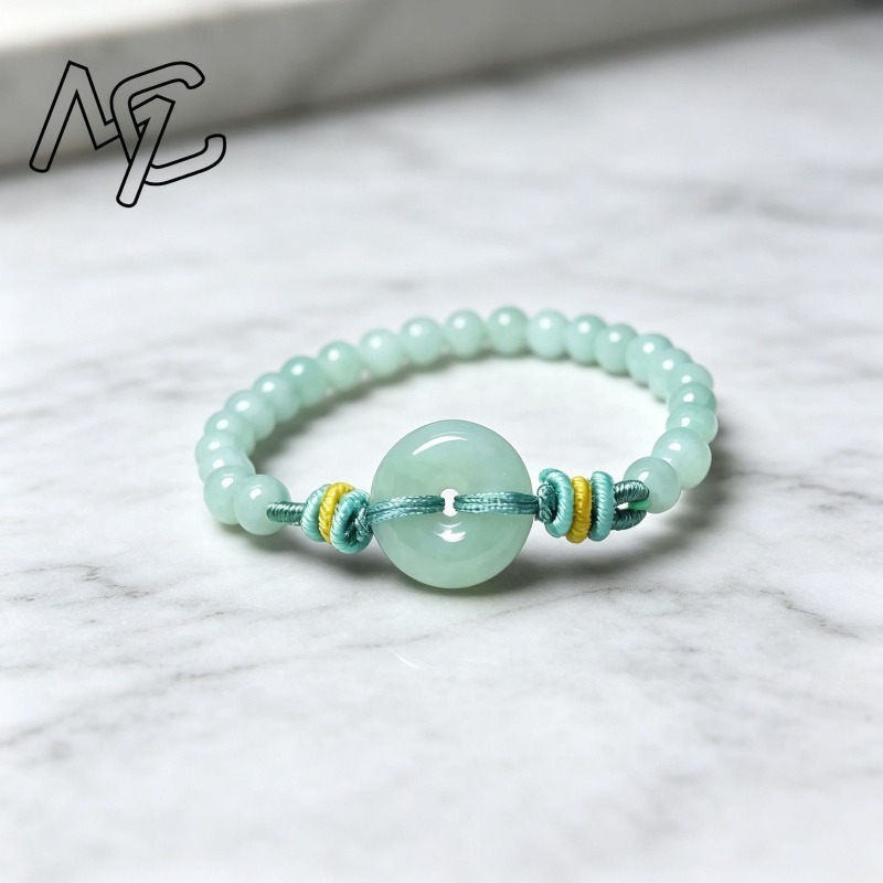 สร้อยข้อมือลูกปัดหยกพม่าแท้สีน - Bracelets บทวิจารณ์และราคา
