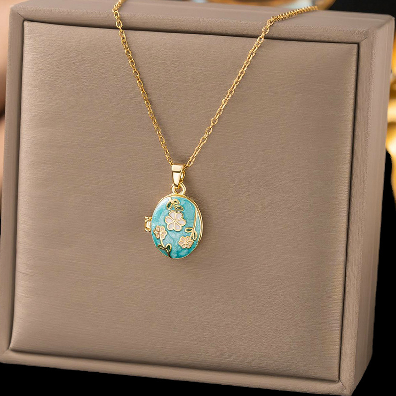 ANENJERY 316L สแตนเลสสตีล จี้ร - Heart Locket Necklace Photo บทวิจารณ์และราคา