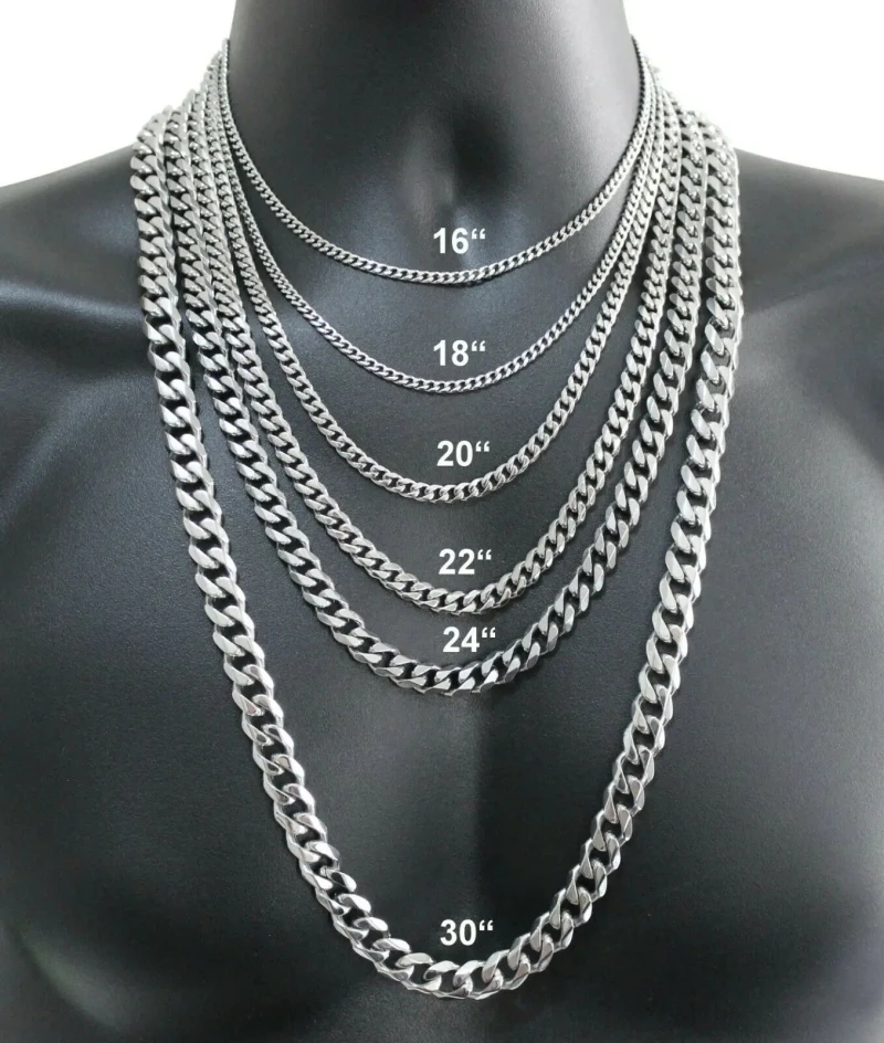 ผู้ชาย 925 สร้อยคอเงิน 2/4/6/8 - Cuban Link Chain 12Mm บทวิจารณ์และราคา