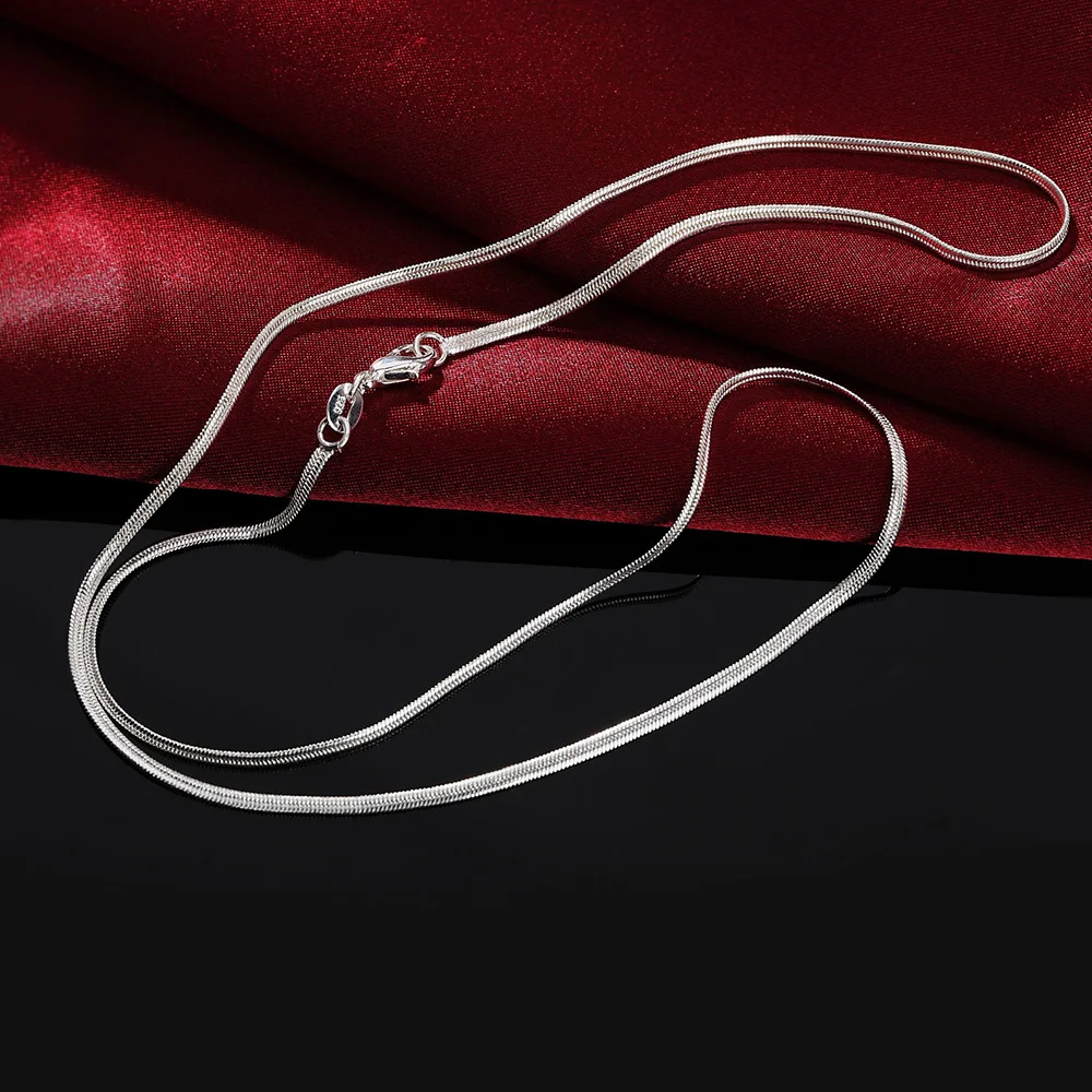สร้อยคอเงินสเตอร์ลิงยาว40-75ซม - 925 Sterling Silver Chain Necklace Men บทวิจารณ์และราคา