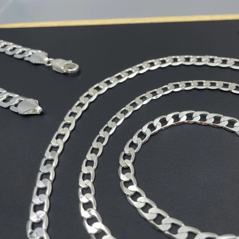 ผู้ชาย 925 สร้อยคอเงิน 2/4/6/8 - Cuban Link Chain 12Mm บทวิจารณ์และราคา