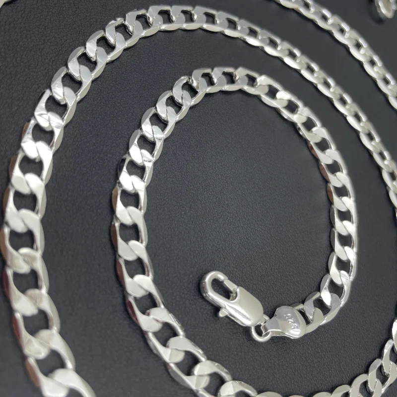 ผู้ชาย 925 สร้อยคอเงิน 2/4/6/8 - Cuban Link Chain 12Mm บทวิจารณ์และราคา