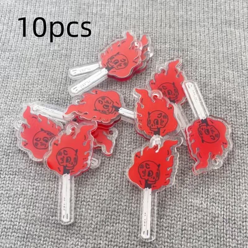 จี้อะคริลิคทรงหัวกะโหลก 10 ชิ้ - Earrings บทวิจารณ์และราคา