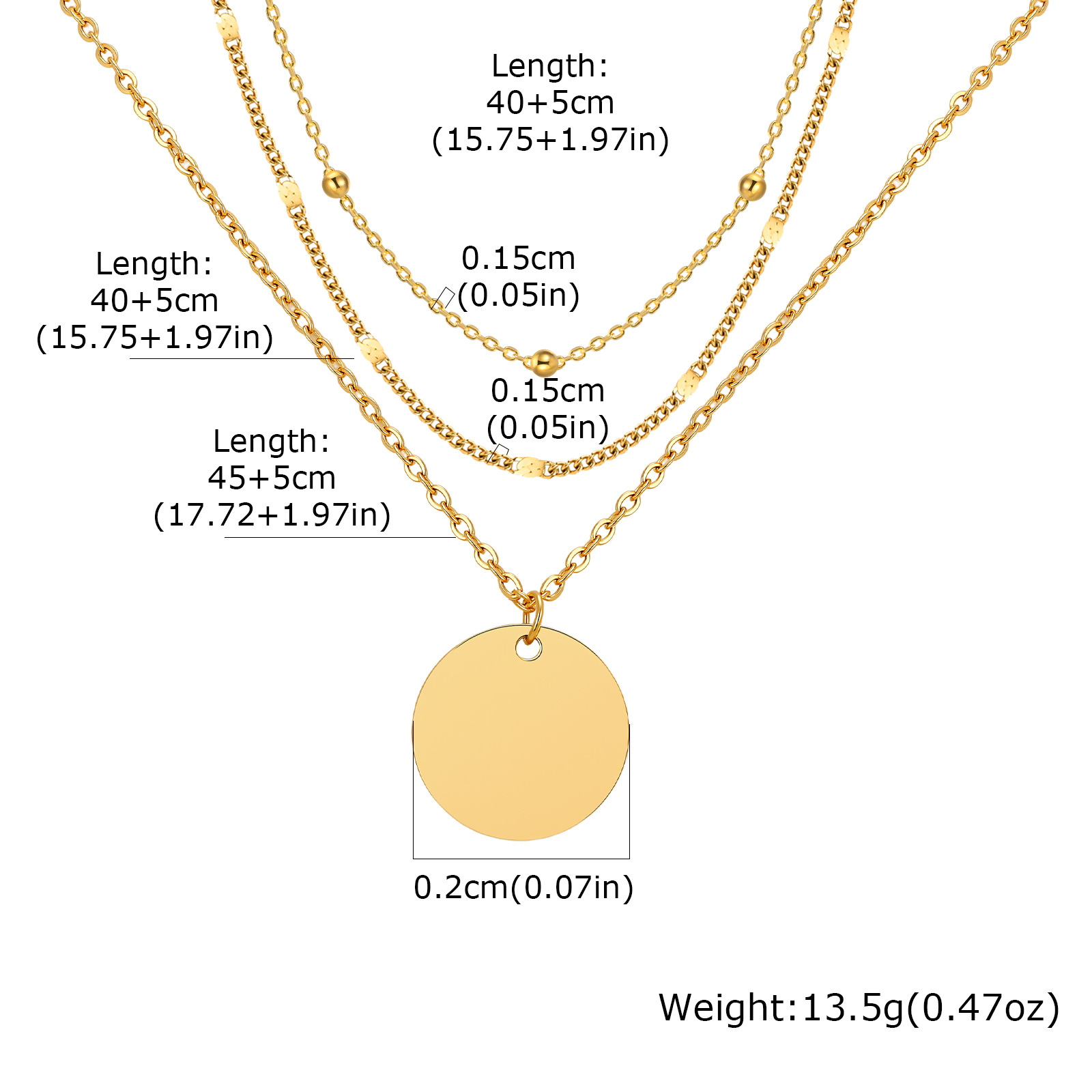 ชุดสร้อยคอเหล็กกล้าไร้สนิมแบบซ - Layered Pendant Necklace Aesthetic บทวิจารณ์และราคา