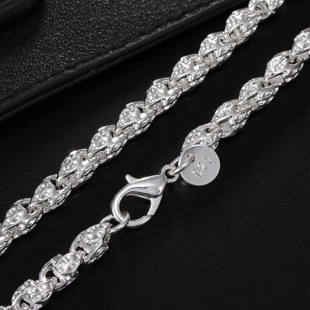 สร้อยคอเงินแท้ 925 ดีไซน์เก๋ ข - 925 Sterling Silver Chain Necklace Men บทวิจารณ์และราคา