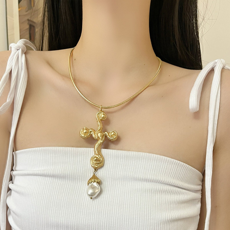 สร้อยคอจี้ไข่มุกบาโรกสไตล์วินเ - Pearl Choker Necklace Vintage บทวิจารณ์และราคา