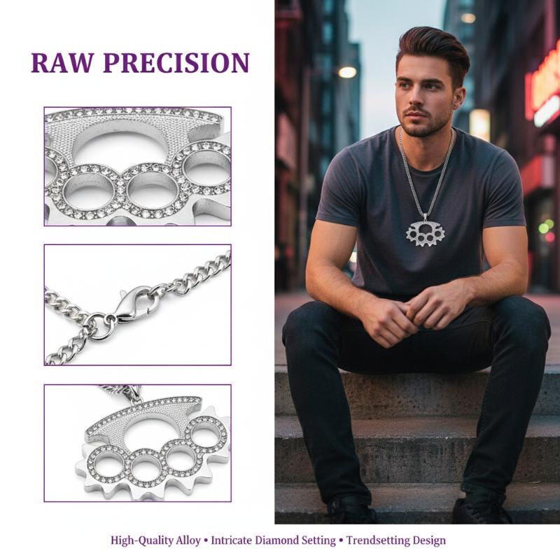 สร้อยคอจี้สแตนเลสสไตล์พังก์ Y2 - Layered Pendant Necklace Aesthetic บทวิจารณ์และราคา