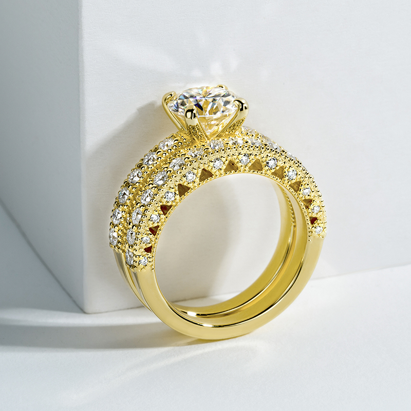 ชุดแหวนสำหรับผู้หญิง เงินแท้ 9 - Moissanite Engagement Ring 1 Carat บทวิจารณ์และราคา