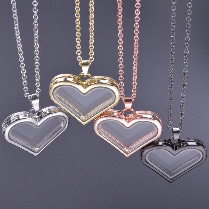 1ชิ้น Y2K สาวหวานหัวใจแก้วขี้เ - Heart Locket Necklace Photo บทวิจารณ์และราคา