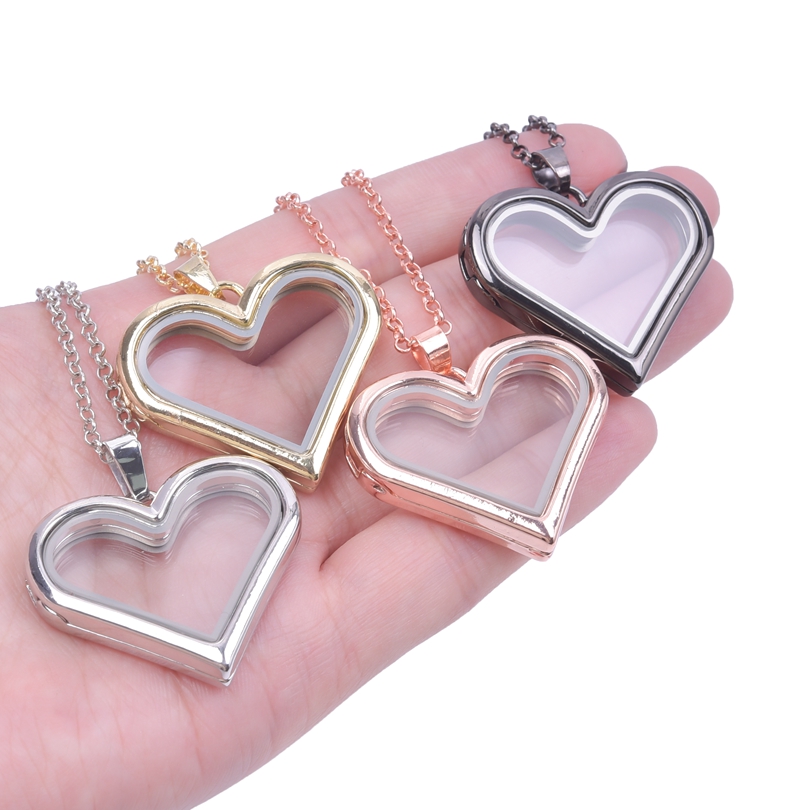1ชิ้น Y2K สาวหวานหัวใจแก้วขี้เ - Heart Locket Necklace Photo บทวิจารณ์และราคา