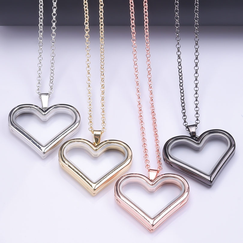 1ชิ้น Y2K สาวหวานหัวใจแก้วขี้เ - Heart Locket Necklace Photo บทวิจารณ์และราคา