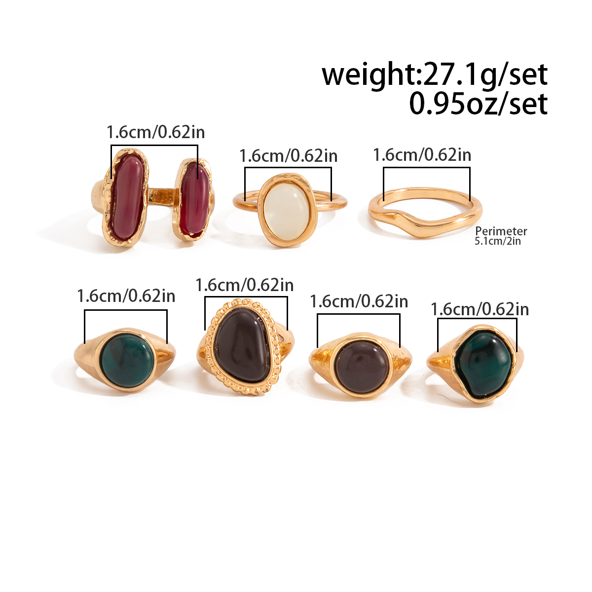 IngeSight.Z ชุด 7 ชิ้น/เซ็ต แห - Vintage Punk Knuckle Rings Set บทวิจารณ์และราคา