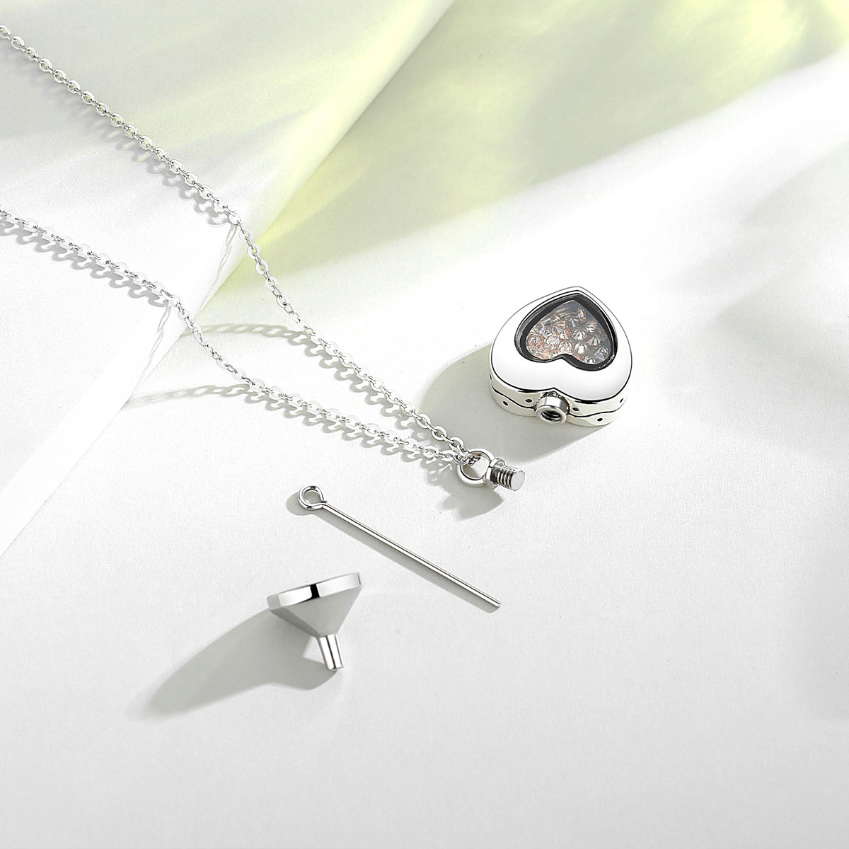 Eudora เงินสเตอร์ลิงหัวใจ Lock - Heart Locket Necklace Photo บทวิจารณ์และราคา