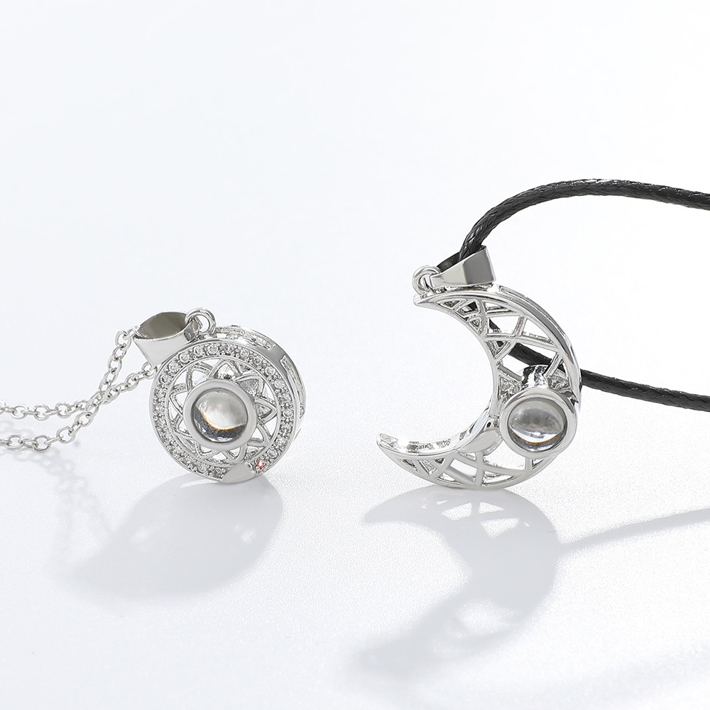 2PCS แม่เหล็กคู่สร้อยคอ100 I L - Magnetic Couple Matching Necklaces บทวิจารณ์และราคา