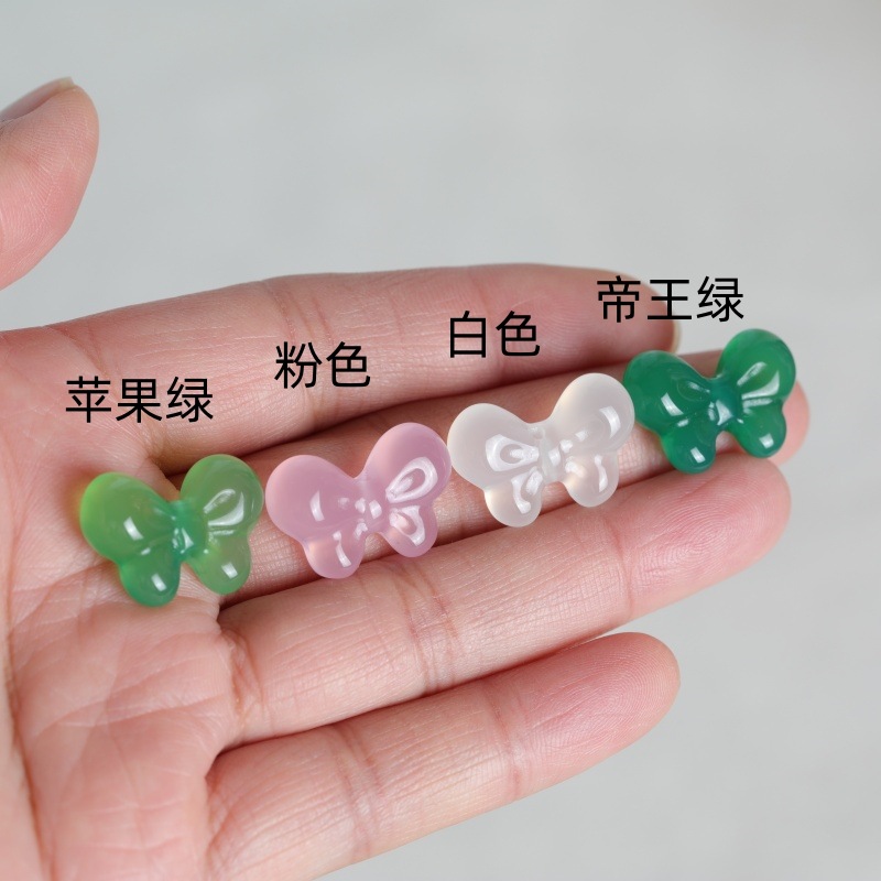 2PC ธรรมชาติ คาลเซโดนี โบว์ไทส - Earrings บทวิจารณ์และราคา