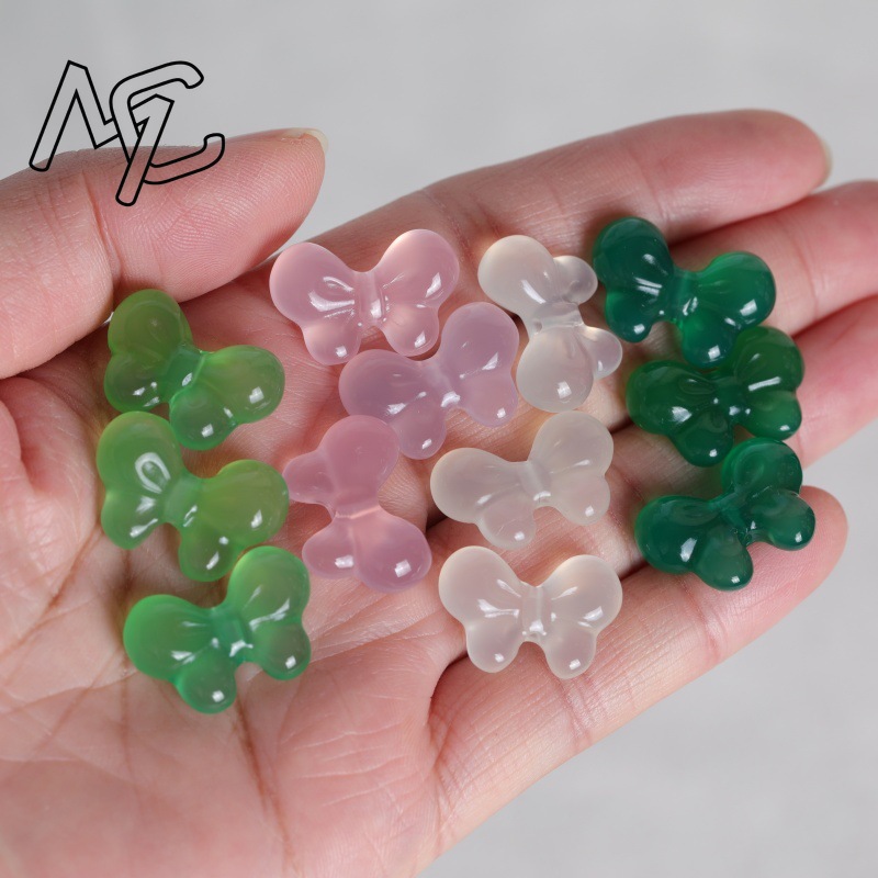 2PC ธรรมชาติ คาลเซโดนี โบว์ไทส - Earrings บทวิจารณ์และราคา
