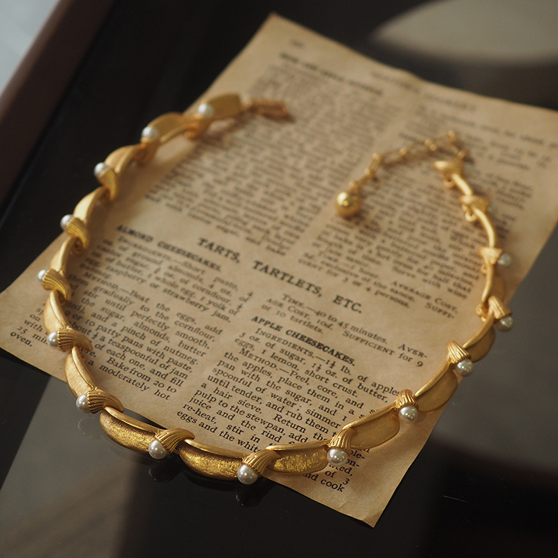 ยุโรปและอเมริกาสไตล์ฝรั่งเศสหร - Pearl Choker Necklace Vintage บทวิจารณ์และราคา