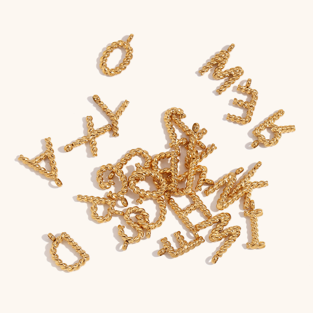 สร้อยคอจี้ตัวอักษร 3 มิติ แบบป - Initial Letter Necklace 18K Gold บทวิจารณ์และราคา