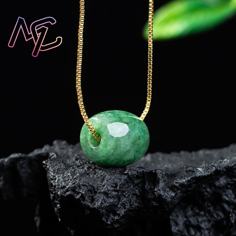 จี้หยกธรรมชาติแท้ สร้อยคอหยกพม - Necklaces บทวิจารณ์และราคา